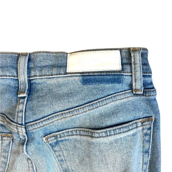 RE/DONE 90’s High Rise Ankle Crop Denim Worn Light Blue Size 26 EUC - Picture 10 of 12